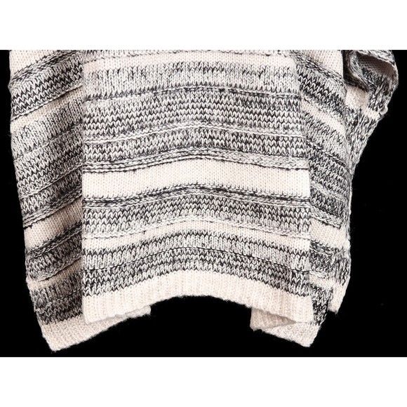 Lane Bryant Womens Short Knit Poncho Sweater OS One Size Palomino Tan Black  New - Picture 7 of 11